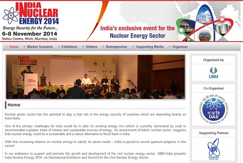 Event - India Nuclear Energy 2014